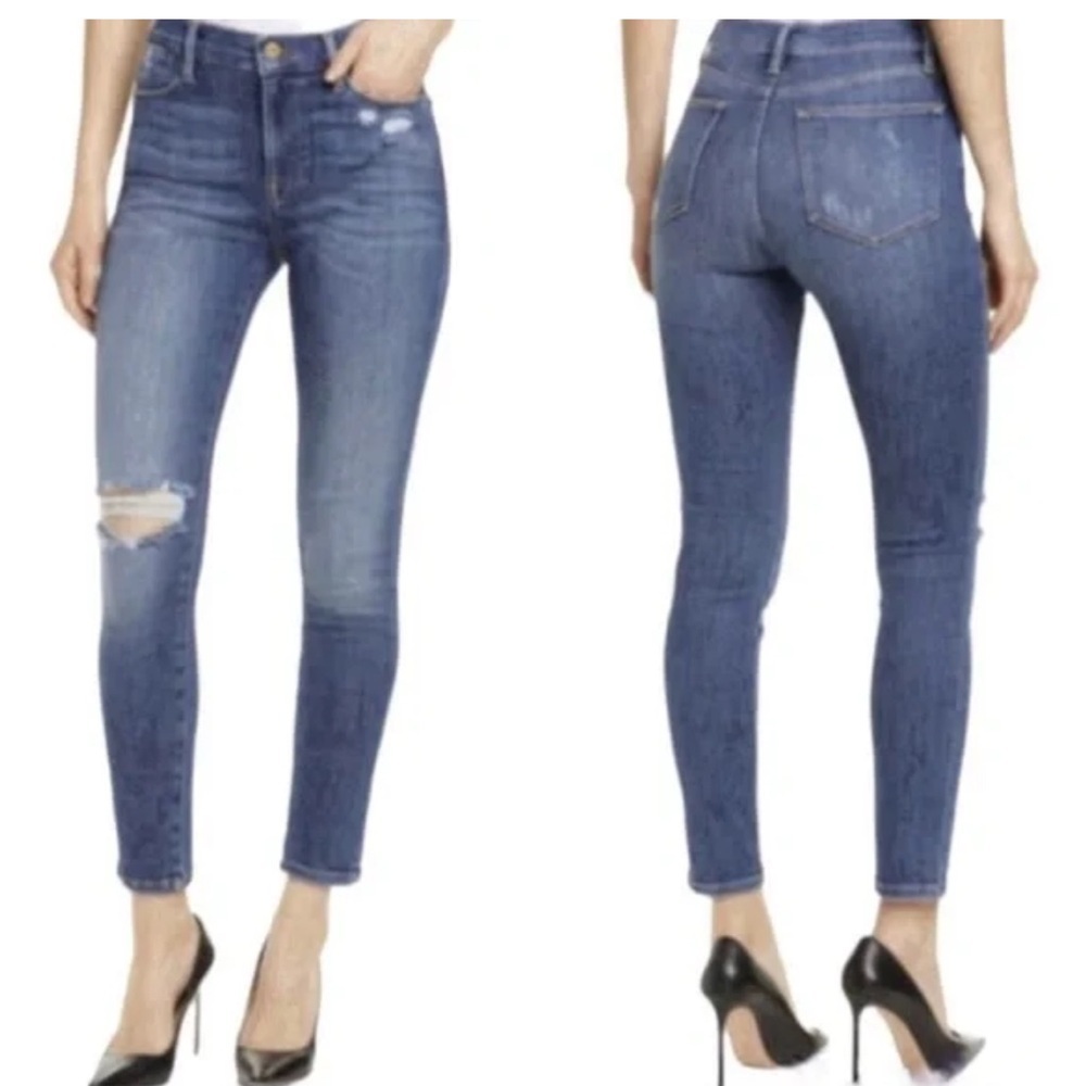 NEW FRAME Denim Le High Skinny Jeans In Saxon